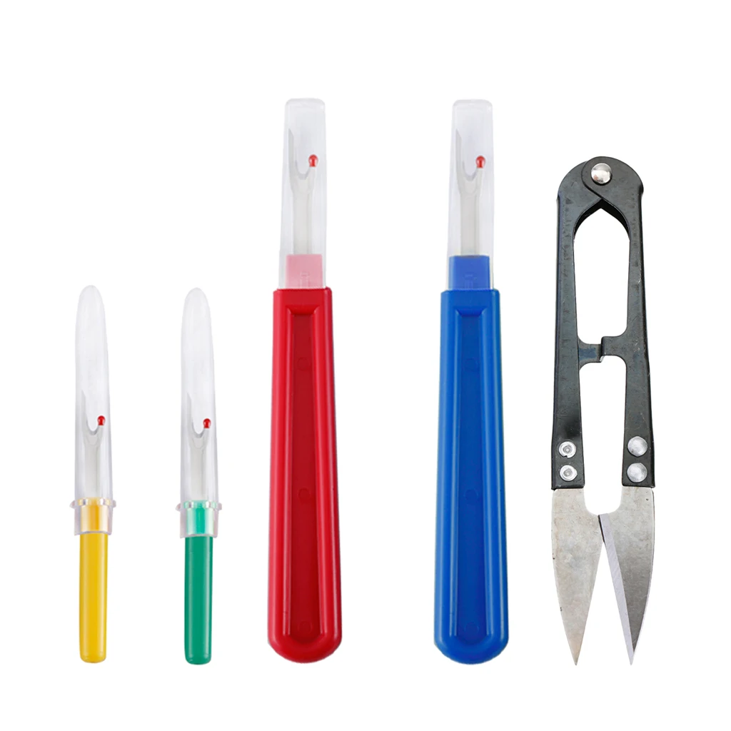 4pcs Large and Small Seam Ripper and Yarn Stitch Scissor Shear for Thread Cutting, Sewing Work