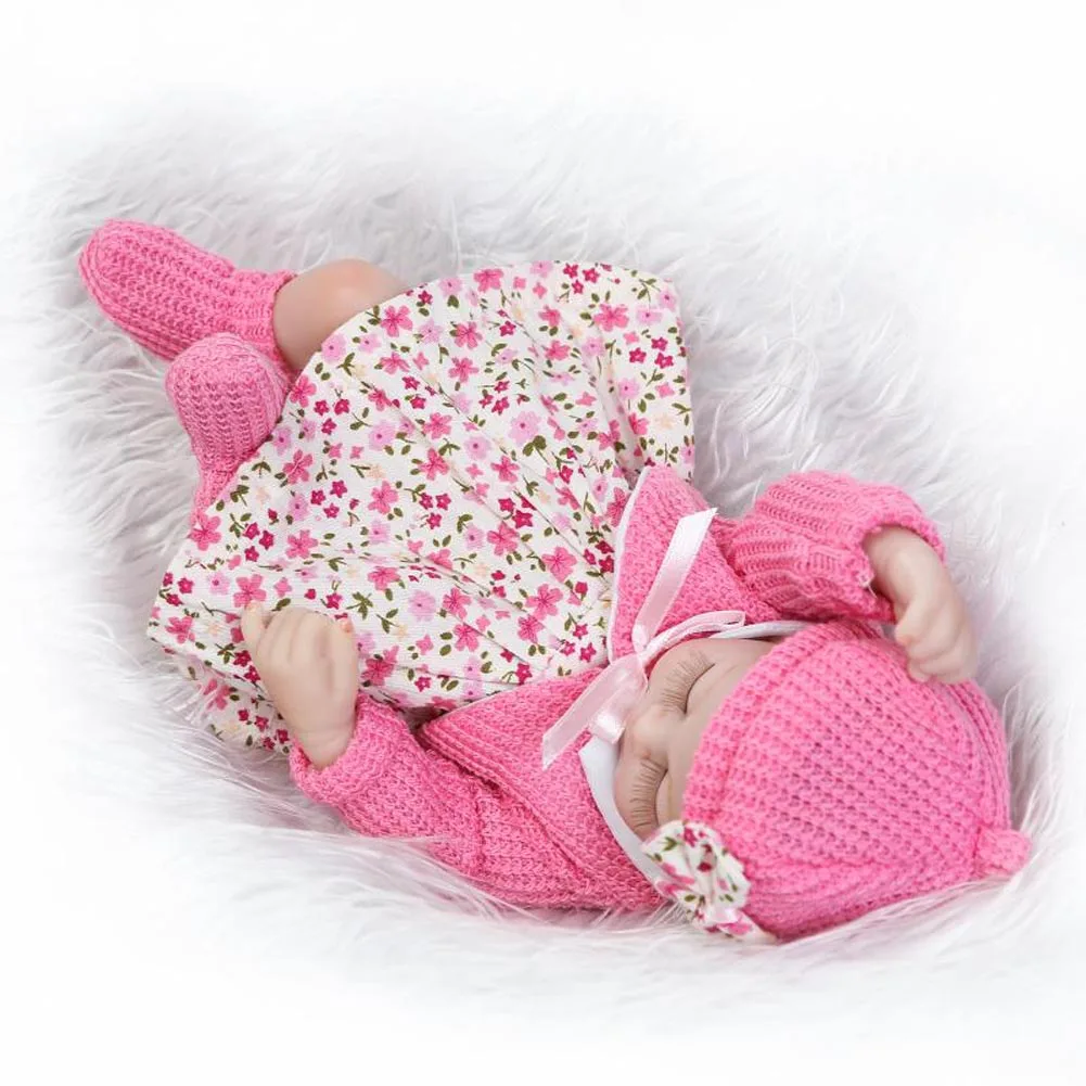 27 см NPK малышка реборн куклы полное тело Силиконовые Реалистичные Объединенная новорожденных Спящая кукла подарок Playmate M09