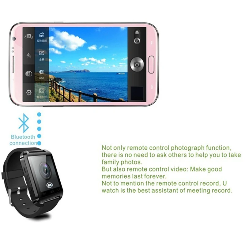 Bluetooth Смарт часы для мужчин и женщин U8 iPhone IOS Android смарт телефон одежда спортивные