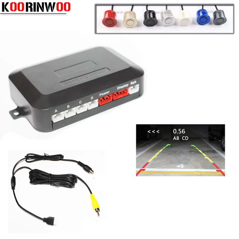 Koorinwoo Dual Core CPU Car Video Parking Sensor Reverse Backup Radar Assistance Show distance Parking Monitor Digital Display