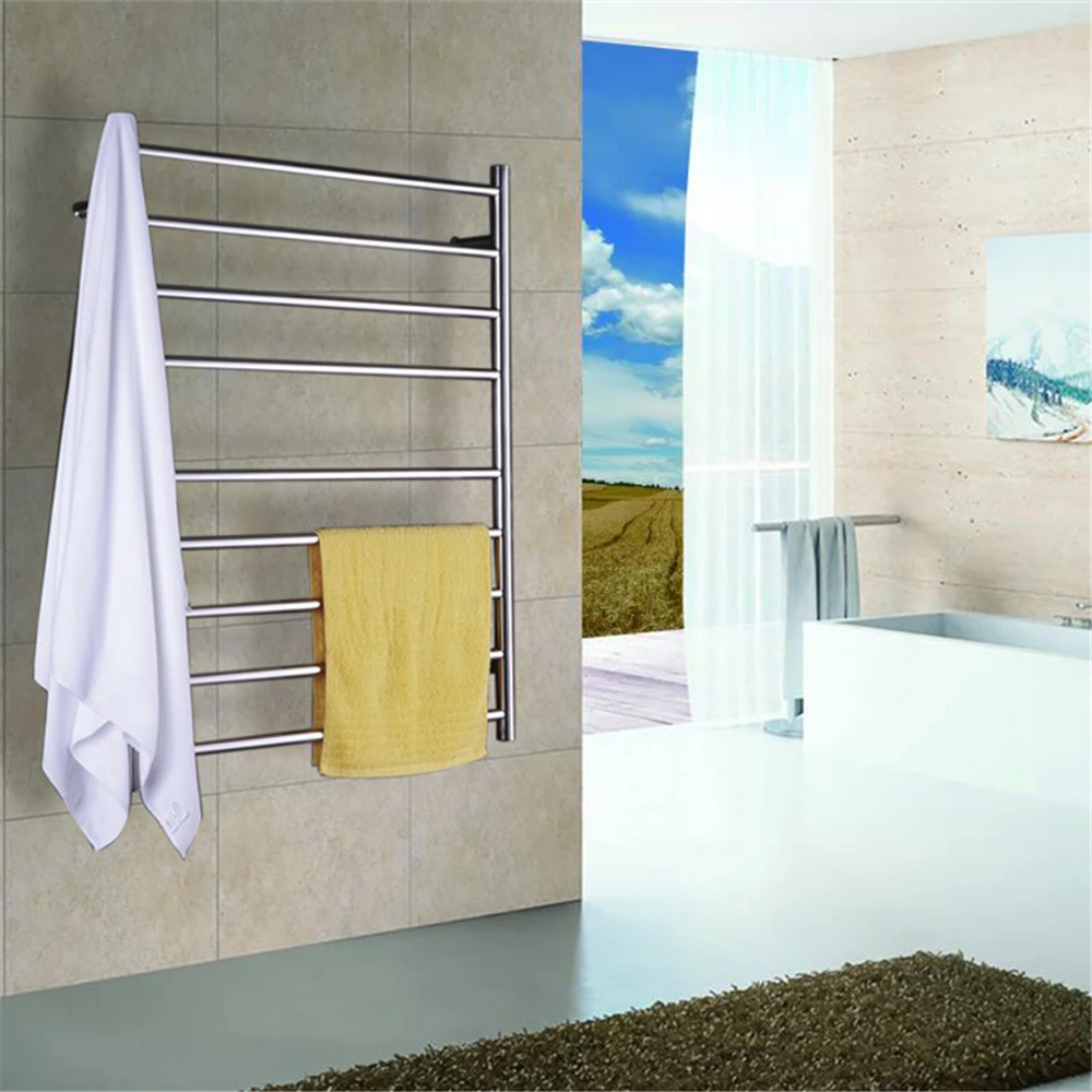 Polish Stainless Steel 304 Electric Wall Mounted Towel Warmer,Bathroom