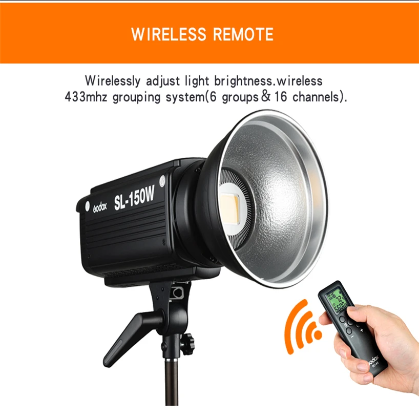 New LED Godox SL150 150W yellow Version 3200K Studio Continuous LED Video Light Lamp Bowens Mount + - 32821440011