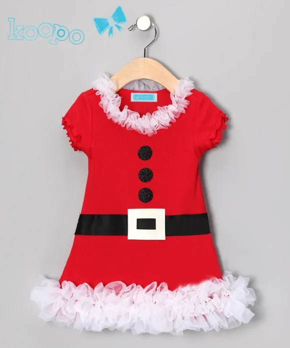 El más nuevo Diseño niñas manga corta vestido de Navidad de Santa Claus  Niños de Navidad de los niños vestidos de ropa de moda casual girl tutu  dress 5 unids|kids xmas dresses|tutu