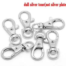 Doreen Box прекрасный серебряный цвет Поворотный замок-карабин застежки для брелока 3,8x1,8 см(1-1/" x3/4"), продается в пакете 20(B18055