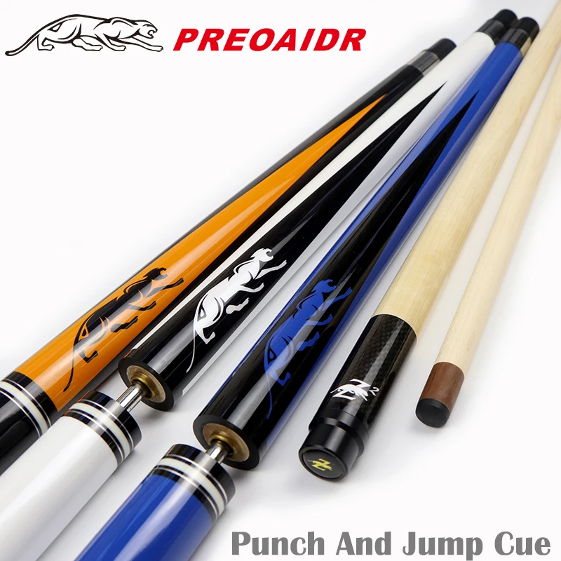 3142 Punch&Jump Cue 3-Piece Jump&Punch Cue 13mm Tip Jump Cue Stick Billiard Cue Billiard Punch Stick Kit 2 Functions in One