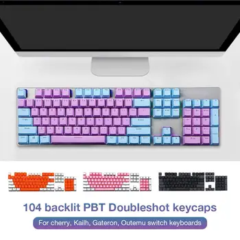 

104-Key Keycaps Rainbow Key Cap Keyboard Protector PBT Layout Keyboard Key Caps For Switch Mechanical Keyboard