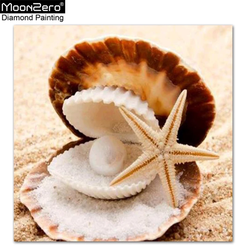 Горячая 5D Diy Алмазная вышивка море пляжная Раковина Морская звезда раковины