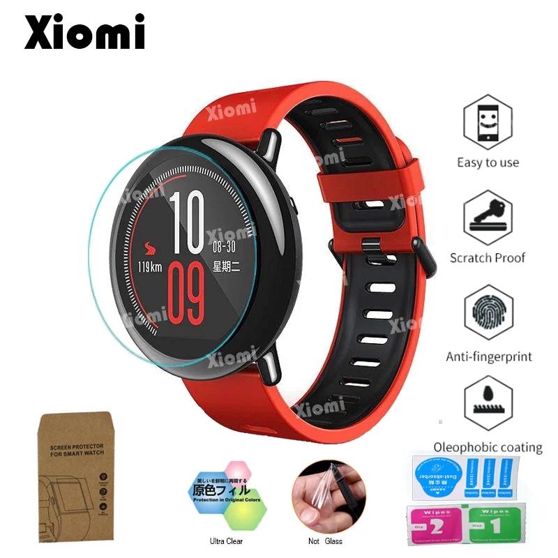 

10Pcs/Lot(5Films+5Wipes)Screen Protector For Sport Watch Xiaomi Huami Amazfit Pace TPU Soft Clear Protective Film Guard-@