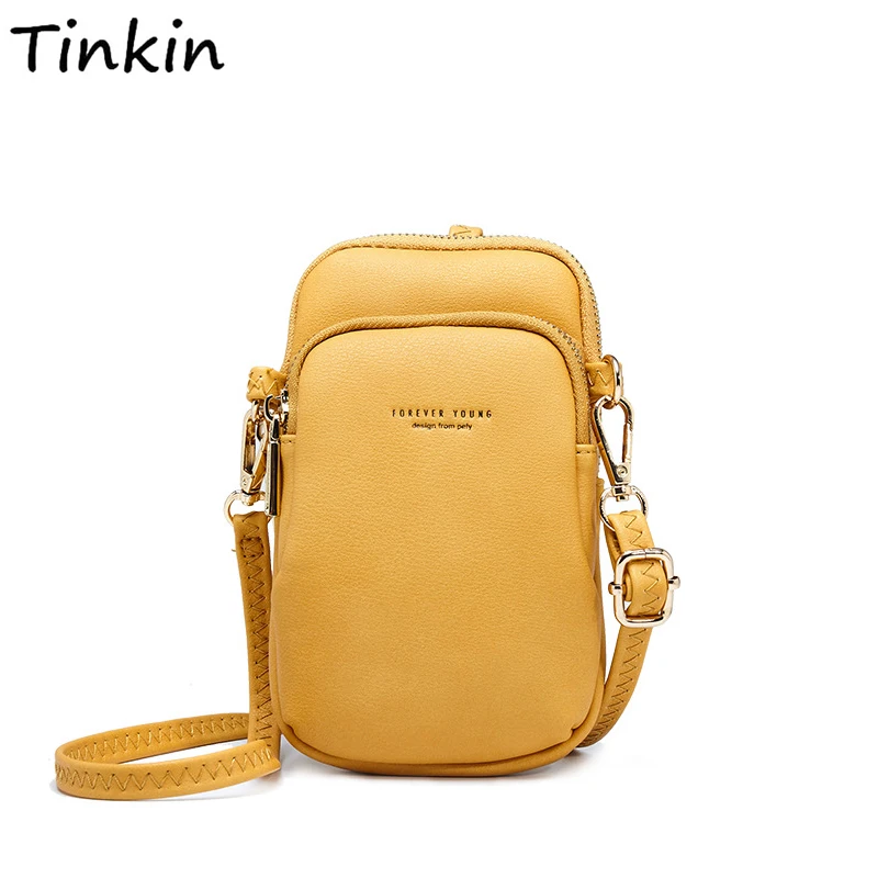 Tinkin جديد وصول عارضة المرأة حقيبة كتف صغيرة Crossbody حقيبة للفتيات الصيف Crossbody هاتف محمول حقيبة كتف