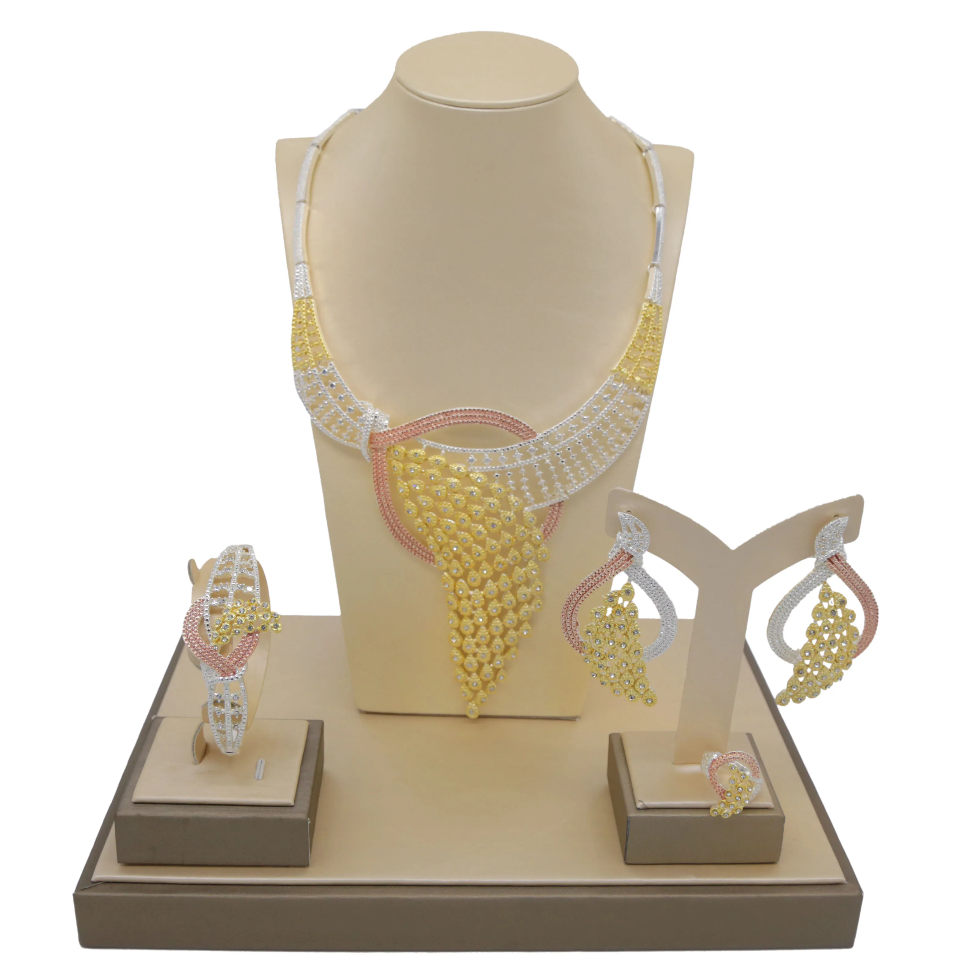 

Yulaili Dubai Jewelry Sets Earings Fashion Jewelry Wedding Jewelry Sets Snap Button Jewelry Pendant Send Gift Box