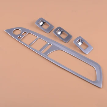 

Car Silver Door Armrest Button Window Switch Cover Trim Decor Fit for BMW X5 E70 X6 E71 2008 2009 2010 2011 2012 2013
