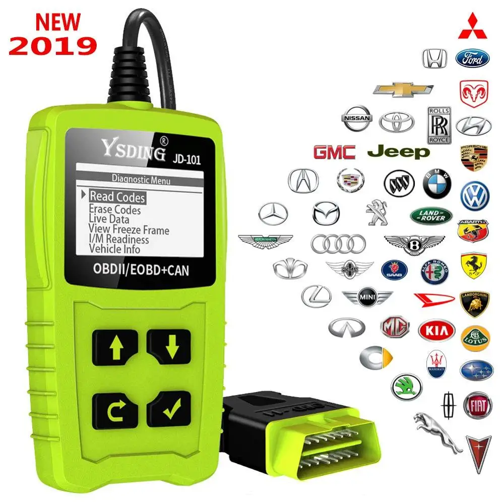 

YSDING 101 OBD2 Automotive Scanner OBD Car Diagnostic Tool in Russian Code Reader Universal OBD2 Scanner Better than ELM327
