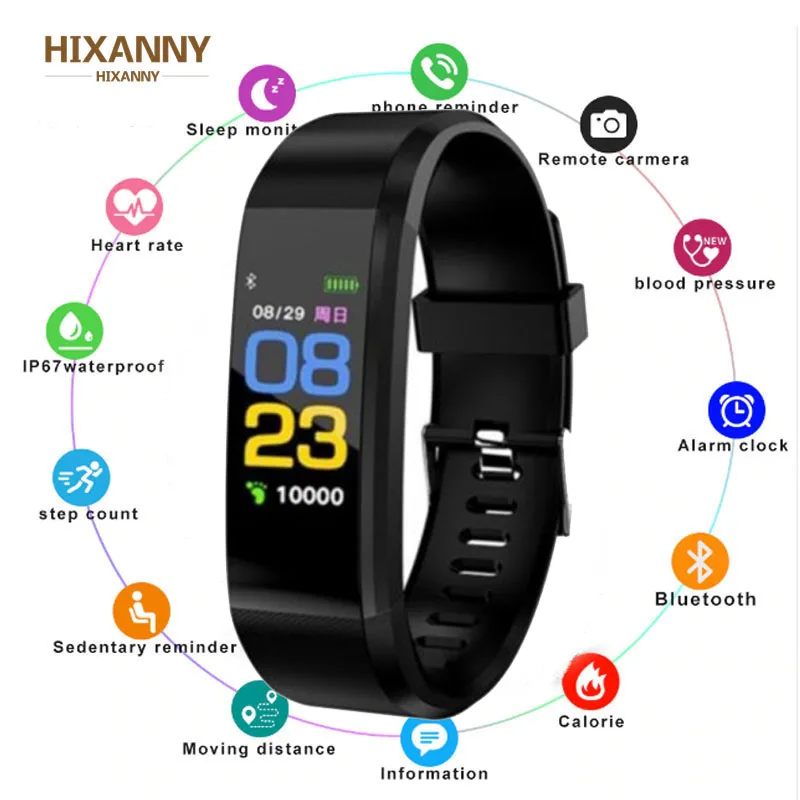 

ID115 Plus Bluetooth 4.0 Smart Watch Wristband Bracelet Pedometer Sport Fitness Wristband Support Many Language Reloj Digital