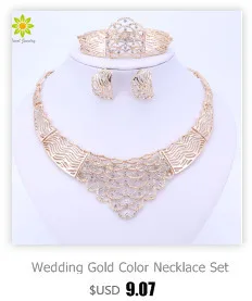 Золотой набор украшений для костюма дизайн Большая подвеска ожерелье набор свадебный подарок нигерийские Свадебные африканские бусы ювелирный набор