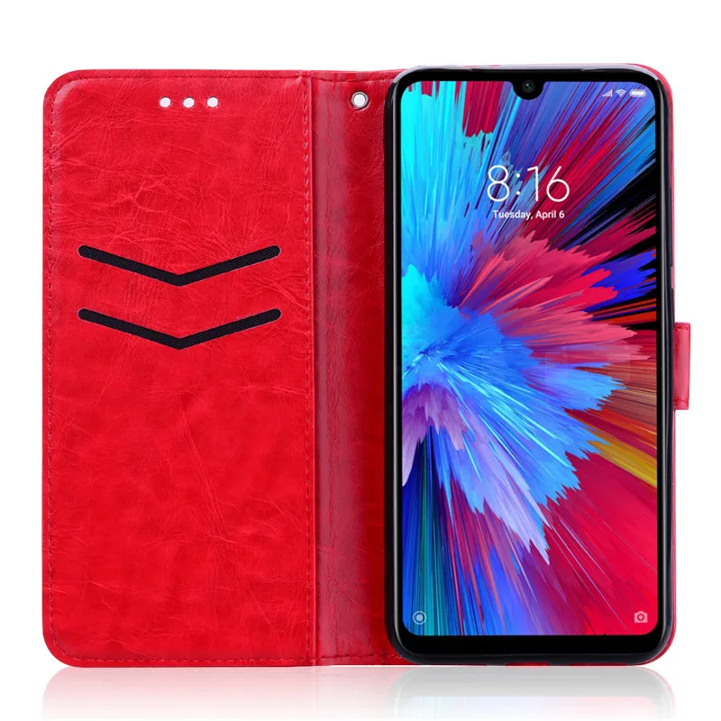 Чехол-книжка для Xiaomi Redmi Note 7, цветной кожаный чехол-книжка для Xiaomi Redmi Note 7, чехол-книжка с подставкой, чехол для телефона для Redmi Note 7