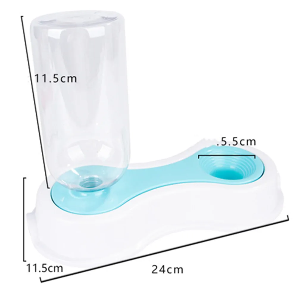 Cat Adjustable Automatic Pet Feeder Drinking Fountains Dog Bowl Water Dispenser For Dogs Cats Food Dish