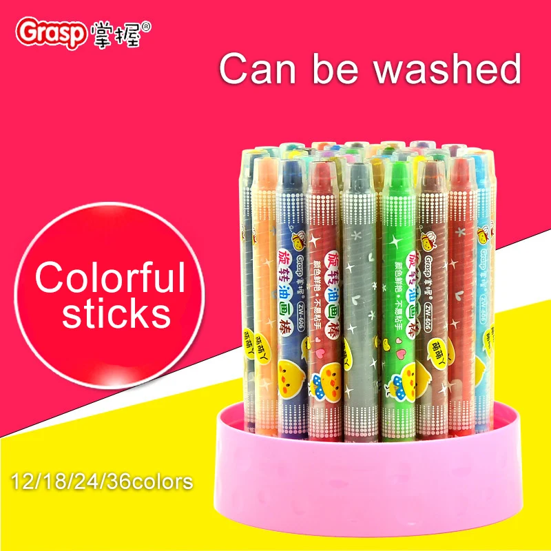 

GRASP Crayons 12/18/2436 Colors Colorful Sticks New listing Creative School Stationery Office Supplies Gifts Art Crayons for Kid