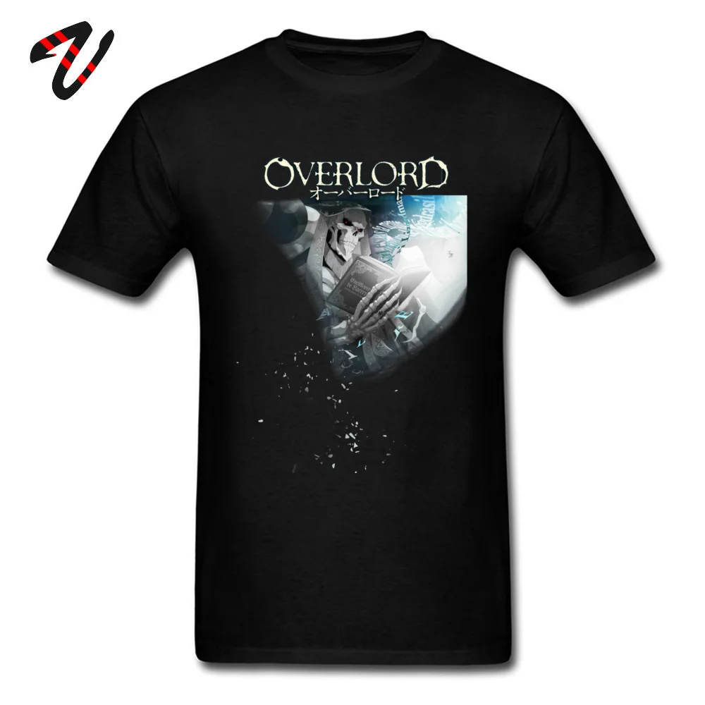 Summer All Cotton Cool _black Tops Shirts Discount Short Sleeve Men's T-Shirt Casual Autumn Tops & Tees Round Collar Overlord 3 Ainz Ooal Gown 12768 black