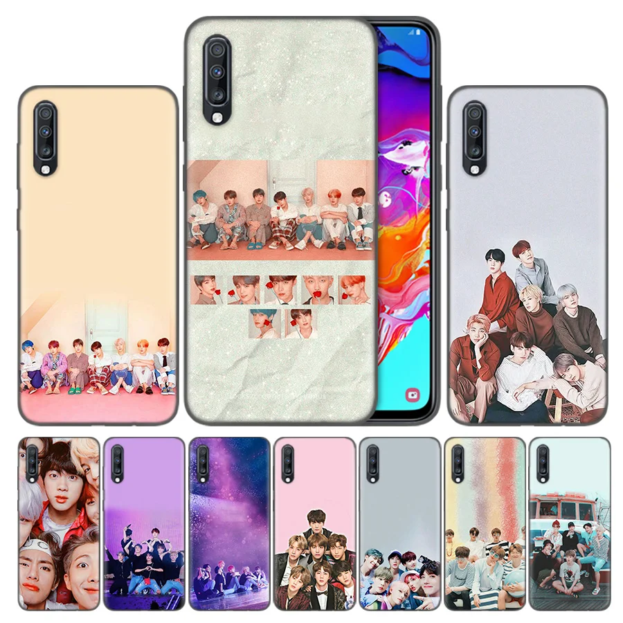 

TPU Shell Coque Caca Covers Case For Samsung Galaxy A7 A8 A9 A6 J4 J6 Plus 2018 Note 8 9 10 S7 Edge Korean popular KPop team