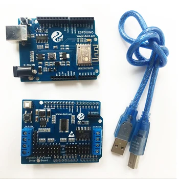 

ESPduino Controller Kit: 2CH Motor & 16CH Servo Drive Board+ESPduino For Smart Car,Robot Arm And Robotic WiFi Remote Controller