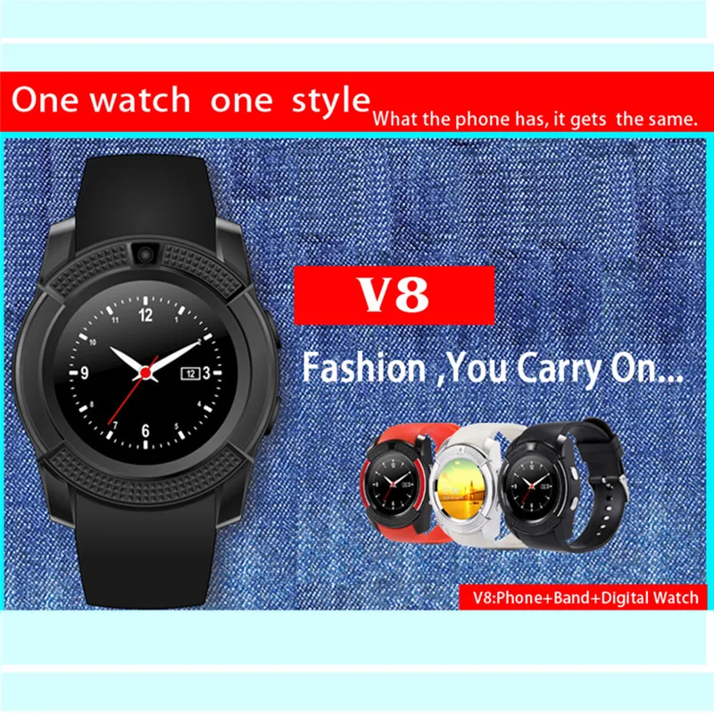 smartwatch v8 sim card