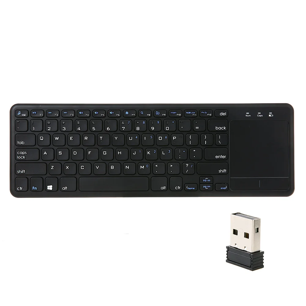 2.4G Wireless Touchpad Gaming Keyboard Multi touch Ultra slim with USB