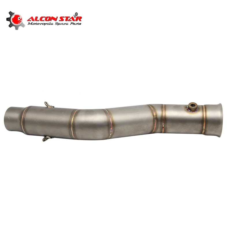 

Alconstar- 51mm Motorcycle Exhaust Muffler Middle Link Pipe Connection Pipe Slip On For Yamaha R1 YZF R1 2009-2014 Racing