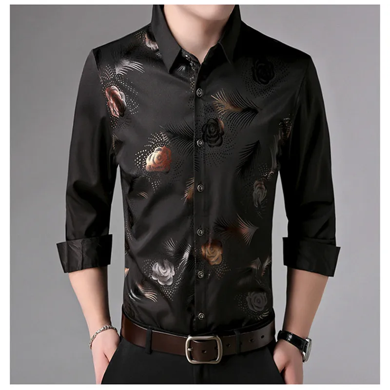 

Men's long sleeve shirts wholesale and retail long sleeve shirts, middle-aged men's long sleeve printed shirts