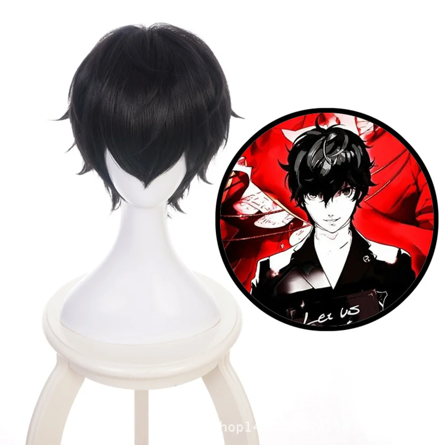 Anilnc аниме Persona 5 Ren Амамия Косплэй WigsBoy Porter костюмы Акира Курусу Косплэй волосы парик + один Кепки