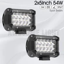 2pcs 5 inch 54W spot beam offroad 4×4 ATV UTV auto waterproof truck boat car offroad led work light for JEEP