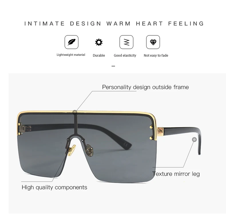 JackJad модная классная квадратная панель стильные мужские солнцезащитные очки с заклепками женские брендовые дизайнерские полуоправы солнцезащитные очки Oculos De Sol 22083