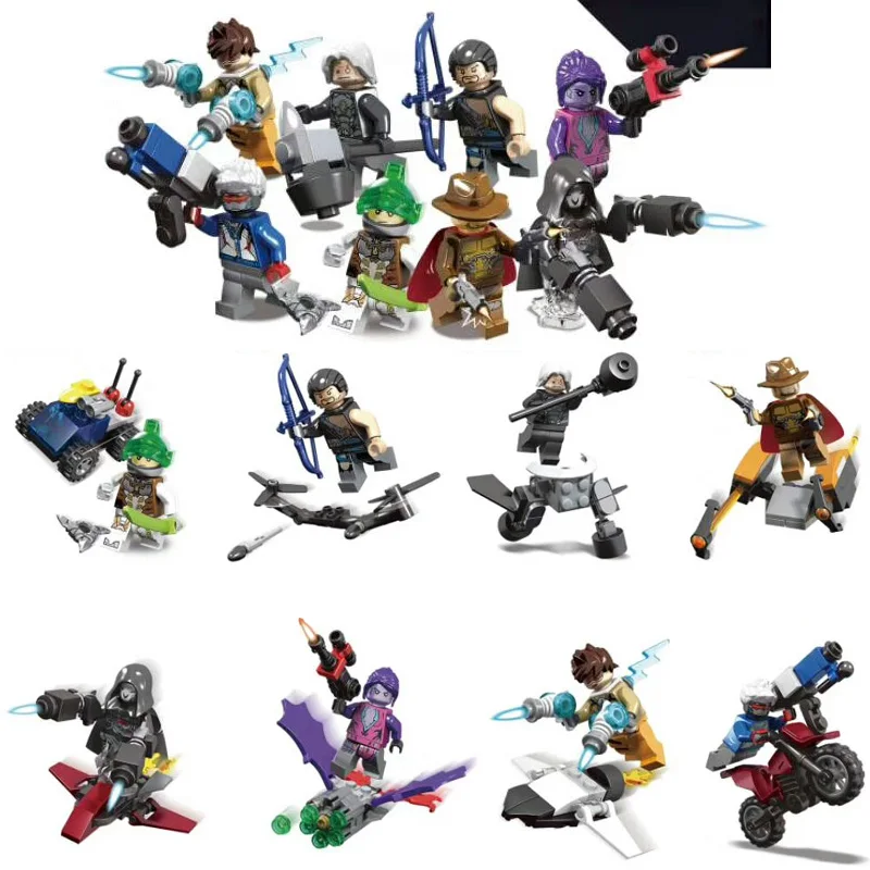 

New 8pcs Overwatchinglys Character Building Blocks Compatible Overwatching Figures Toys For Children SY1243