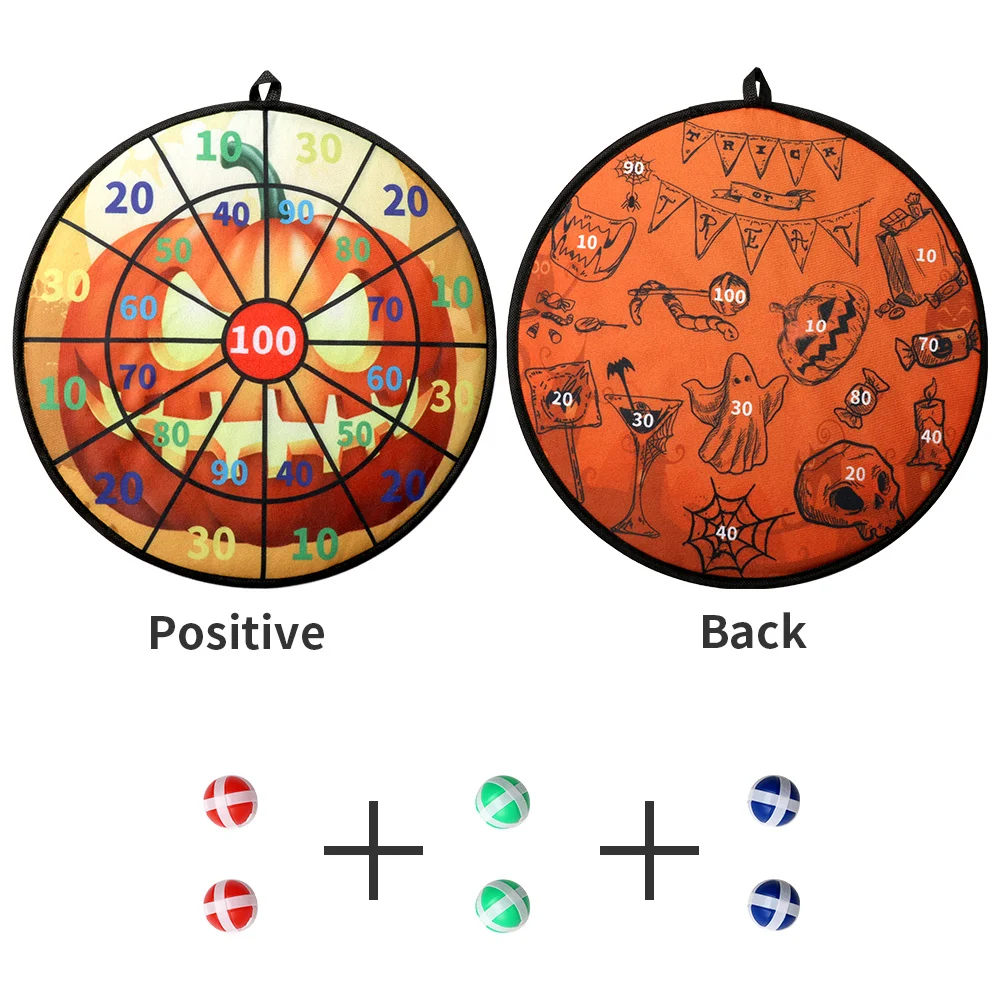 Хэллоуин Дротика s доска двухсторонняя липучка Дротика настольная игра набор с 6 липких шариков игрушка подарок для детей семья забава Крытый Открытый
