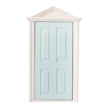 Новинка 1:12 Масштаб деревянная Фея Steepletop дверь кукольный домик Миниатюрный аксессуар синий