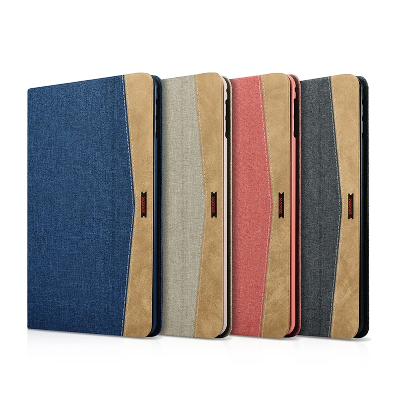 (Черный) XOOMZ Бренд Чехол для iPad mini 4 простая ткань + PC Folio Case Erudition Складная подставка