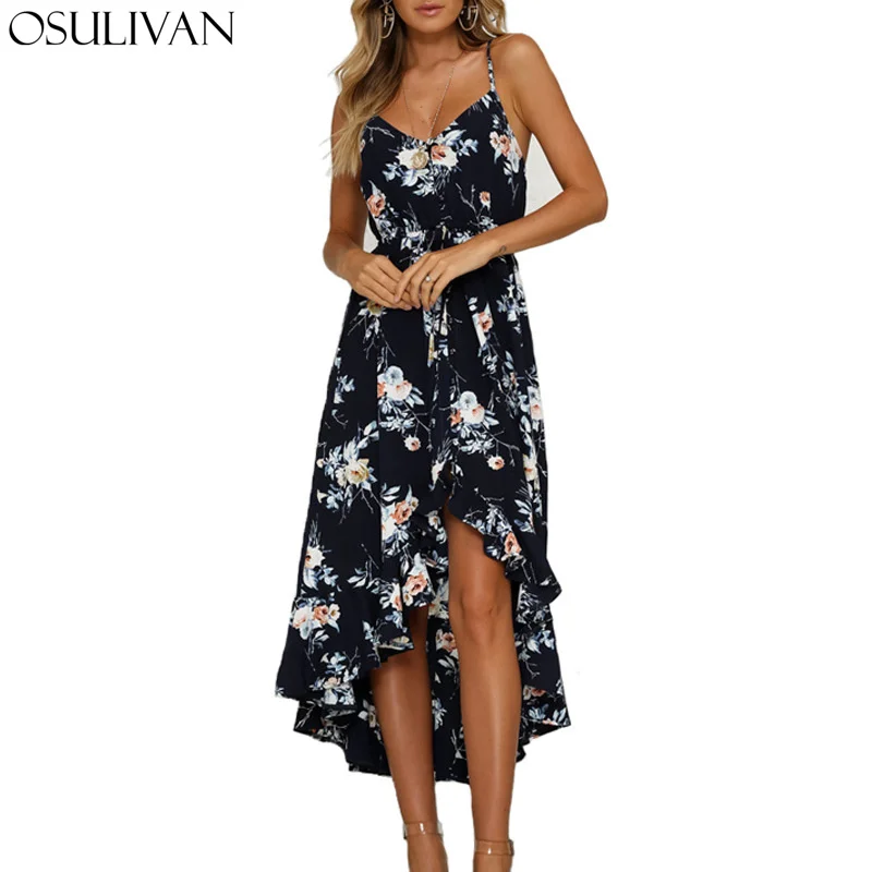 OSULIVAN женское платье Jurkjes zomer jurk Vestidos Sommerkleid Robe Femme v образный вырез без рукавов