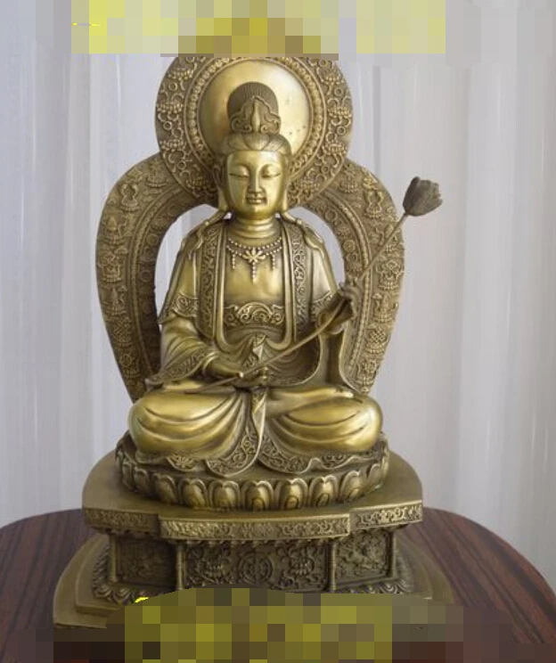 

collectibles Tibetan Buddhist bronze nice MahAsthAmaprApta buddha statue 30 cm