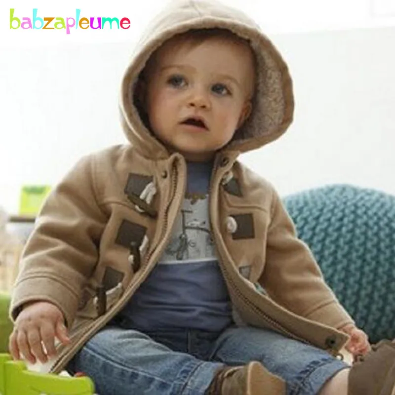 Winter Baby Boy Clothes Kids Coat Korean Casual Fashion Hooded Warm Fleece Jackets Outerwear Children Boutique Clothing BC1185