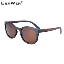 BerWer Ebony деревянные солнцезащитные очки мужские брендовые дизайнерские поляризованные солнцезащитные очки винтажные деревянные wo мужские солнцезащитные очки