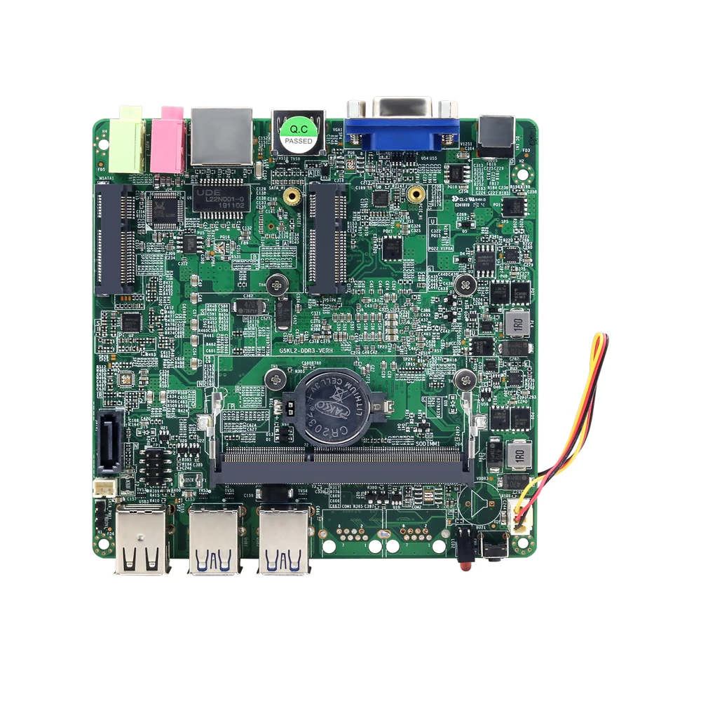 

Mini ITX Motherboard Intel Core i7-7500U CPU DDR3L mSATA SATA 6xUSB HDMI VGA Gigabit LAN WiFi 12V-5A Embedded Mainboard