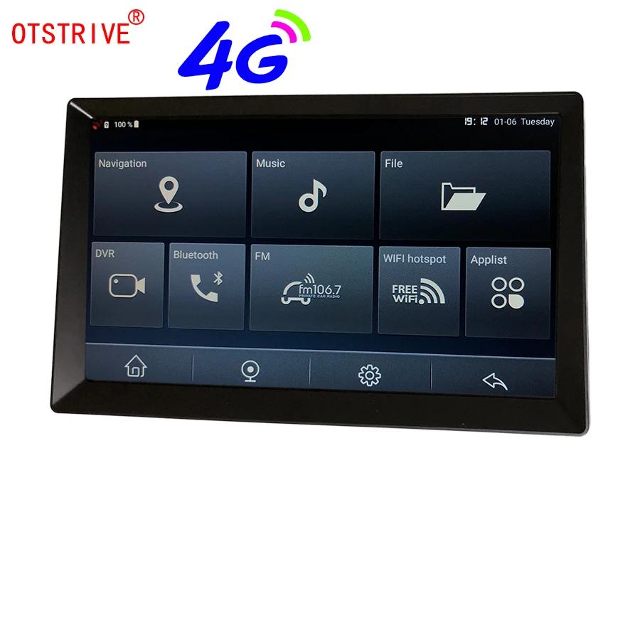 Otstrive 10 дюймов Android 8,1 WiFi 4G автомобиль с сим-картой грузовик автобус gps навигация Bluetooth телефон 16G Full HD 1080P видео рекордер DVR