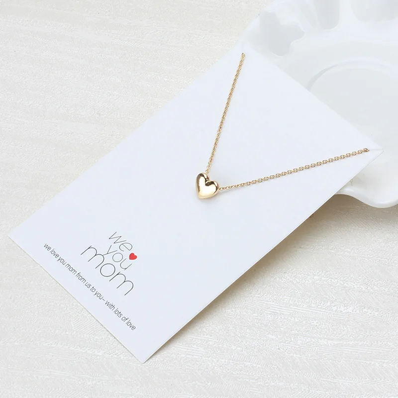 1 шт. минималистичное ожерелье чокер с сердечками и надписью Wish Card Collier цепочка