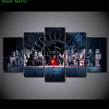 

Star Wars Spacecraft Robot 5 Pieces Canvas Painting Print Living Room Home Decor Modern Wall Art Oil Painting Poster