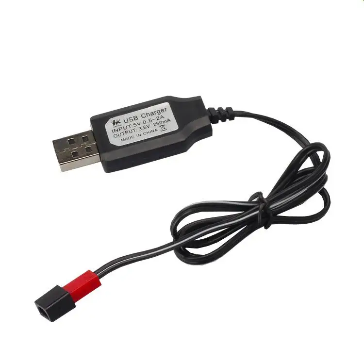 YUKALA 3,6 V 4,8 V 6,0 V 7,2 V 9,6 V Ni-CD/Ni-mh аккумуляторная батарея USB зарядное устройство/USB зарядный кабель с SM/JST/TAMIYA штекер 2 шт