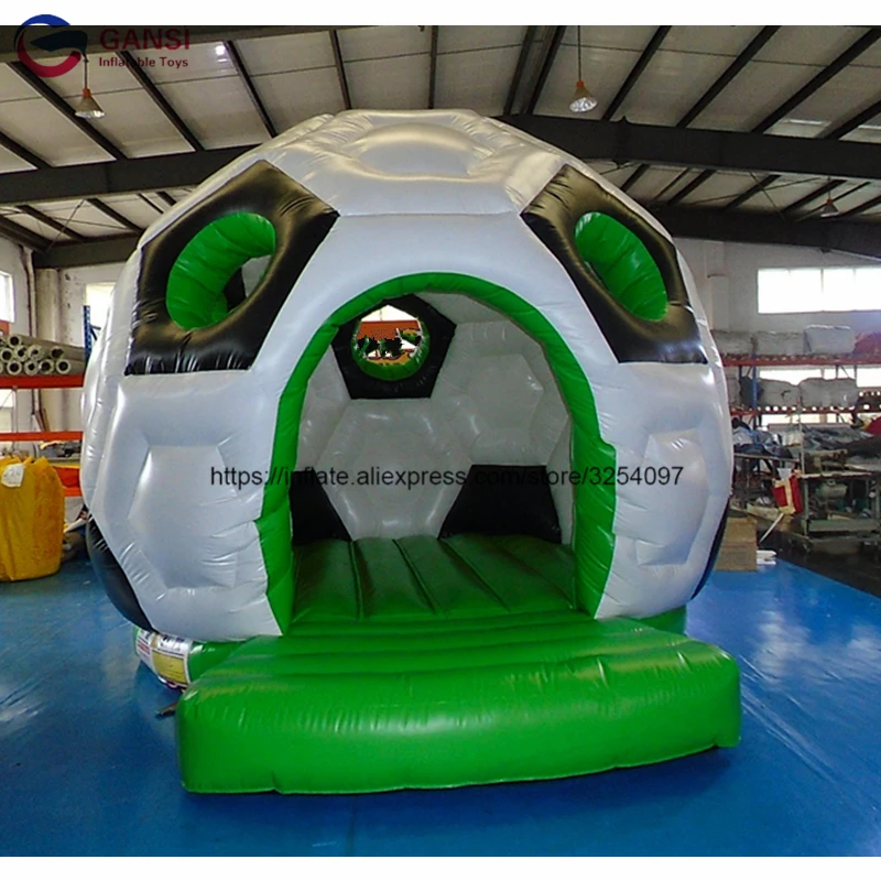 4.5X4m Soccer Shape Inflatable Bounce Jumping House,Free Air Blower Inflatable Bouncy Trampoline For Children top 5m diame r inflatable wa r trampoline bounce swim platform lake toy ch