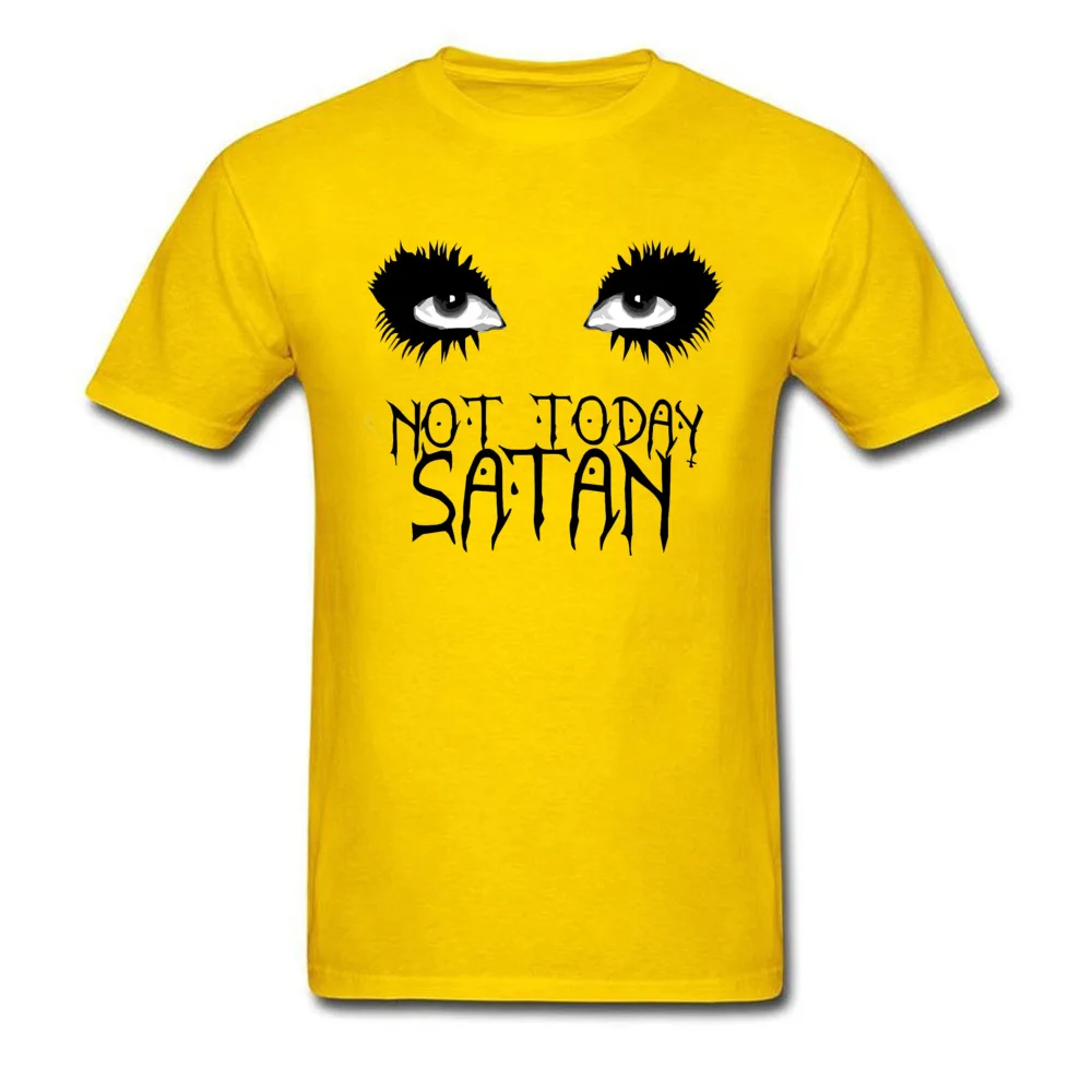 

Not Today Satan Eyes Bianca Del Rio Classic Tshirts Yellow Art Design Faddish Pure Cotton Clothing Summer Autumn T Shirt New