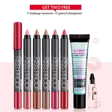 Матовые наборы для губ водостойкие антипригарные жидкие матовые губные помады Ручка косметика для красоты блеск для губ 6 цветов/набор