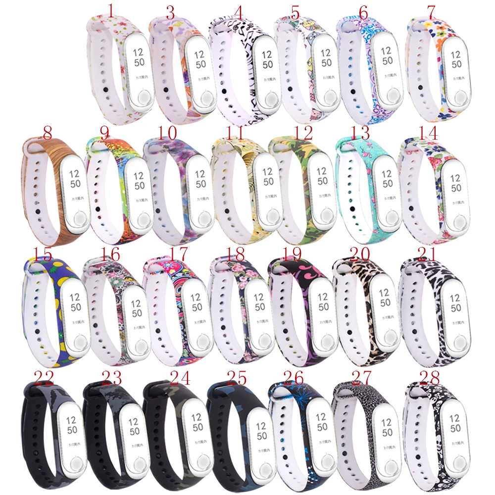 1Pcs Outdoor Sports TPU Replacement Wristband Strap For Xiaomi 3 Wrist Band Pedometers Band Replacement 27 Colors
