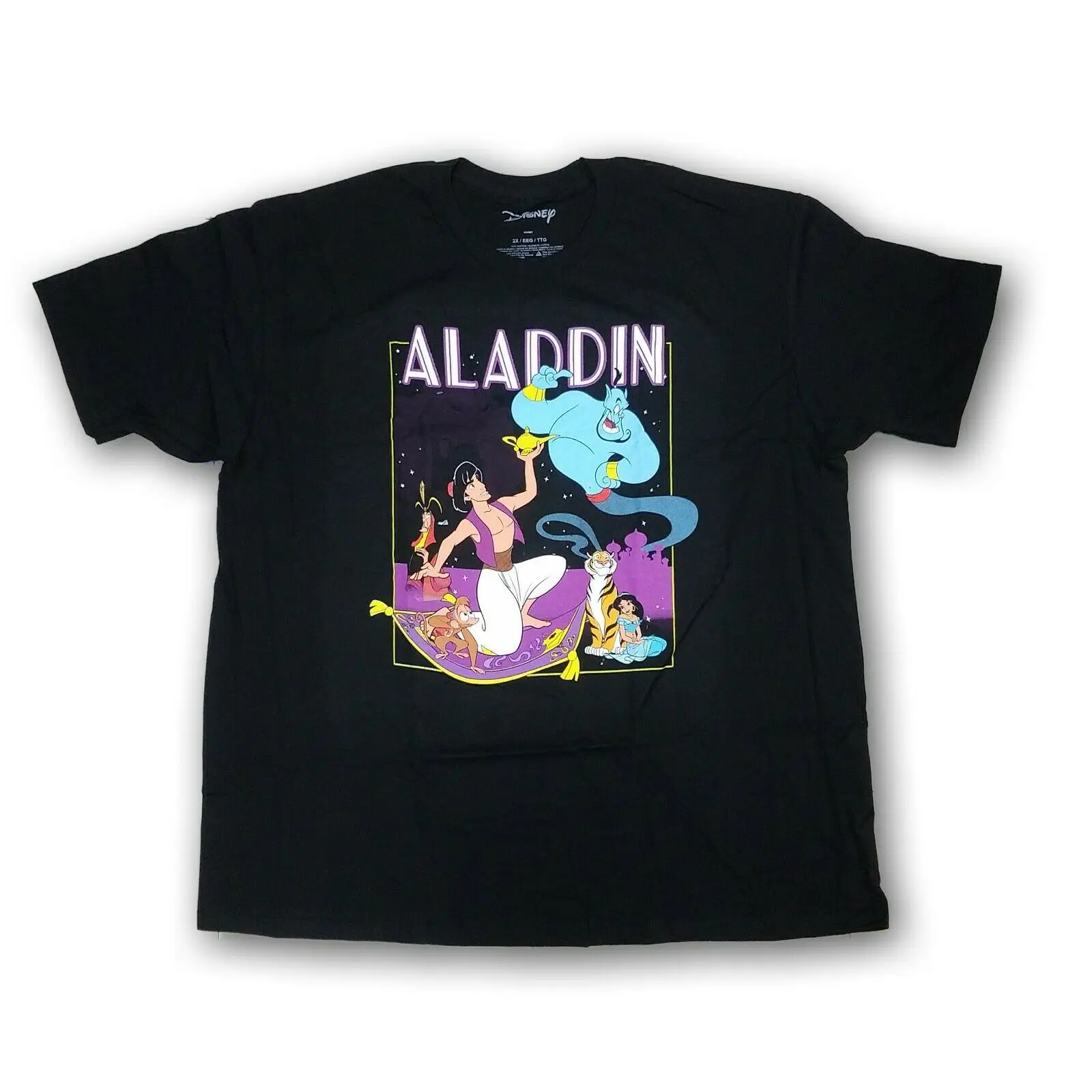 

T-shirt For Man Aladdin Characters Men's Black Short Sleeve T-shirt New Without Tags