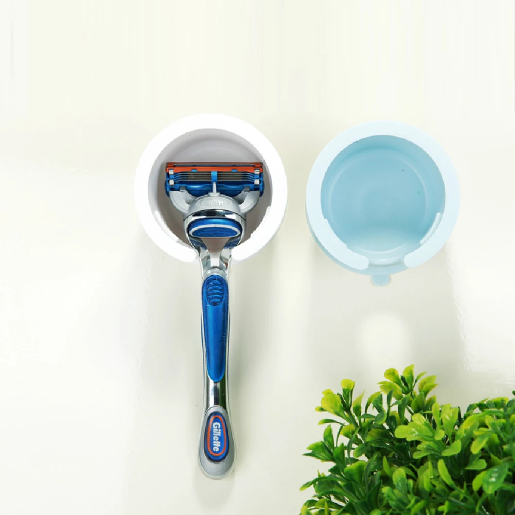 New Safe Razor Stand Wall Sucking Toothbrush Holder Shaver Cap Holder